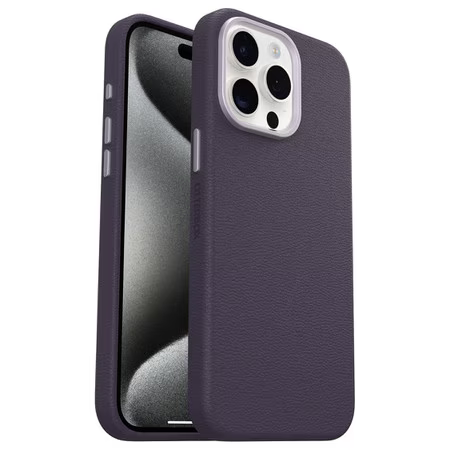 Étui en cuir Symmetry Cactus Prune Luxe pour iPhone 15 Pro Max