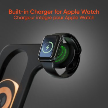 Station de charge sans fil pliable HyperGear PowerFold X-Ray 4 en 1 avec charge rapide sans fil 15 W