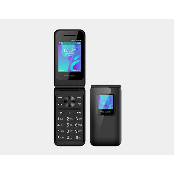 Téléphone à clapet Maxwest Neo 4G LTE Volte 4G double nano SIM GSM débloqué noir
