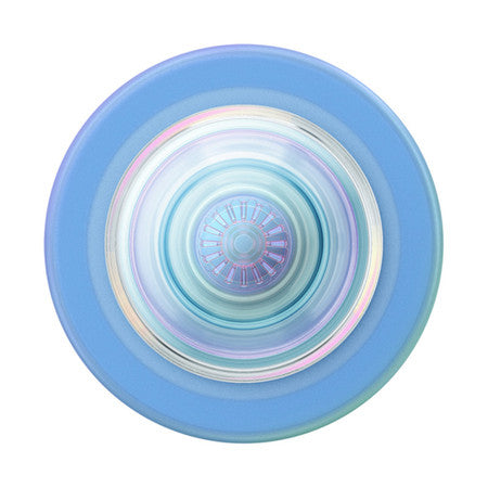 PopGrip For MagSafe Round with Adapter Ring Blue Translucent Opalescent