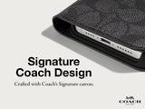 Coque Coach Folio Signature C pour iPhone 15 Pro - Charbon 