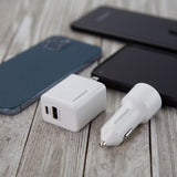 Pack HyperGear 20 W blanc double port USB-A + USB-C CLA + chargeur mural