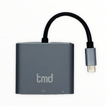 tmd USB-C to 4K HDMI Multifunction Adapter with Power Delivery + USB-A Port - Grey