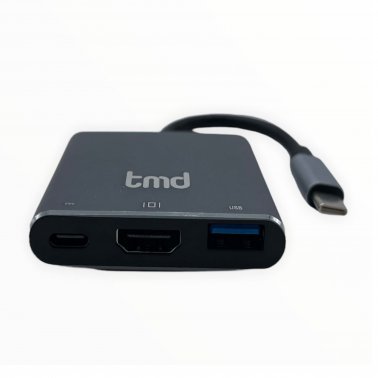 tmd USB-C to 4K HDMI Multifunction Adapter with Power Delivery + USB-A Port - Grey