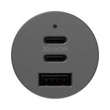 Otterbox 72W Dual Port 30W USB-C PD + Single Port 12W USB-A Premium Pro CLA Car Charger - Black