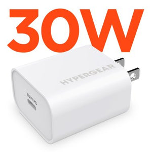 Hub de chargeur mural USB-C PD Hypergear 30 W - Blanc 