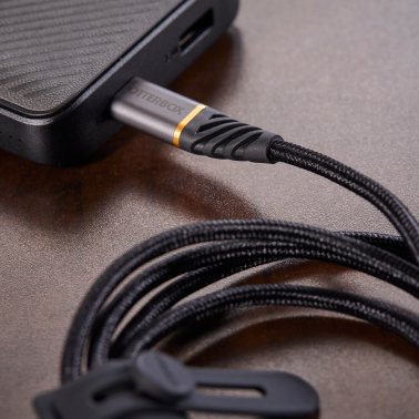 OtterBox 100cm USB-C to Lightning Braided Charge and Sync Cable - Fast Charging - Black