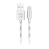 HyperGear 4 ft. 120cm USB-A to USB-C Braided Charge and Sync Cable - White