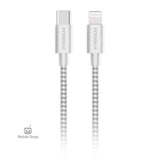 HyperGear 6 ft. 180cm USB-C to Lightning Braided Charge and Sync Cable - White