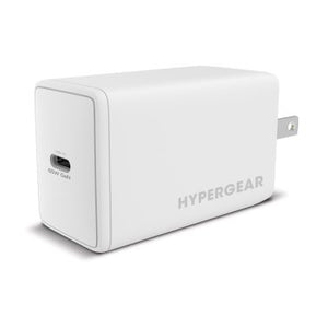 Chargeur mural HyperGear 65 W SpeedBoost GaN USB-C PD avec PPS - Blanc 