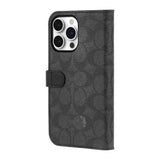 Coque Coach Folio Signature C pour iPhone 15 Pro - Charbon 