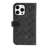 Coque Coach Folio Signature C pour iPhone 15 Pro - Charbon 