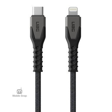 UAG 5 ft. 150cm USB-C to Lightning Kevlar Rugged Charge and Sync Cable - Black