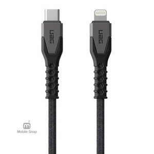 UAG 5 ft. 150cm USB-C to Lightning Kevlar Rugged Charge and Sync Cable - Black