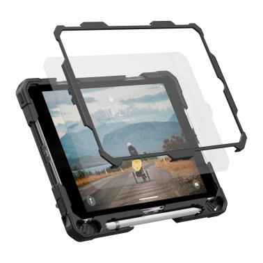 iPad 10.2 2019-2021 7th-9th Gen UAG Plasma w/Kickstand + HS Case - Ice/Black