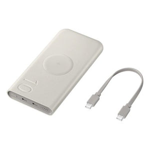 Samsung OEM 10,000mAh PD USB-C Portable Power Bank w/Wireless Charging - Beige