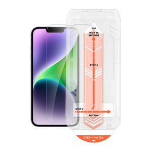 iPhone 14 HyperGear HD Tempered Glass Screen Protector w/ Easy Installation Applicator Tray (Copy)