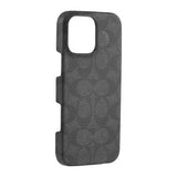 iPhone 16 Pro Max Coach Slim Wrap Signature C Case - Charcoal