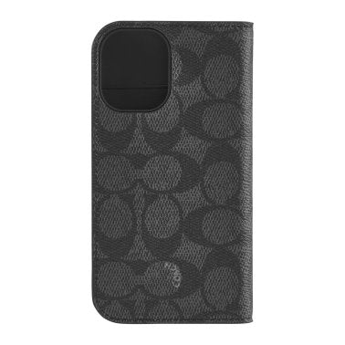 iPhone 16 Pro Coach Folio Signature C Case - Charcoal