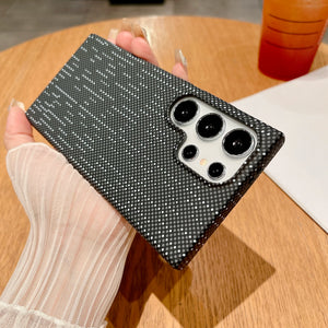 Ultra Thin Carbon Fiber Texture Armor Magnetic For Magsafe Case For Samsung S25 S24 S23 S22 Note 20 Ultra 10 Plus Hard PC Cover