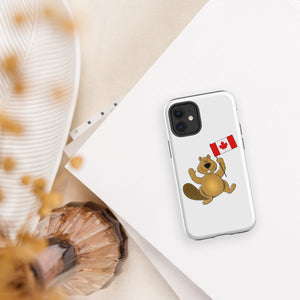 Canada Day Beaver Holding Flag - Tough Case for iPhone®