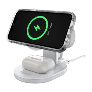 Otterbox 15W 3-in-1 Wireless Charging Station for MagSafe V2 - White - Lucid Dreamer