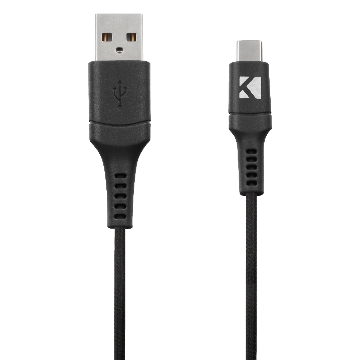Kaseteq 4ft Braided USB-C Cable - Black