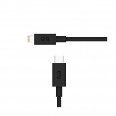 PureGear Black (23cm) Lightning to USB-C Charge and Sync Cable