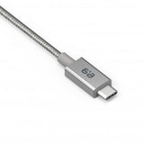 PureGear Space Grey (300cm) Lightning to USB-C Braided Charge and Sync Cable